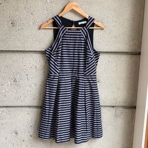 She & Sky Boutique Striped pleated dress